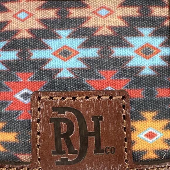 Red Dirt Hat Co Front Pocket Wallet Card Holder Magnetic Clip Aztec Leather - Picture 3 of 9